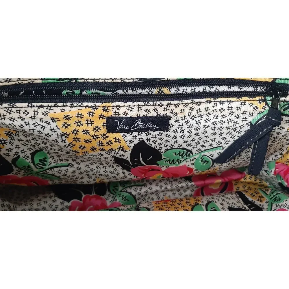 Vera Bradley Black Quilted Microfiber Handbag - Picture 5 of 6